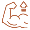 Lean muscle support icon