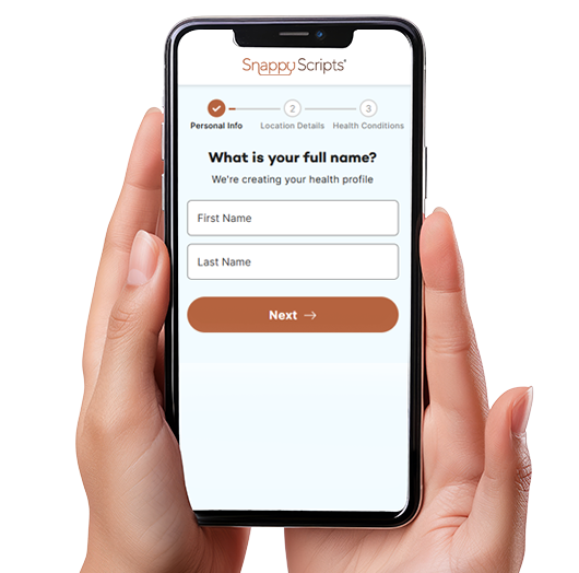 Patient completing a secure online Sermorelin intake questionnaire